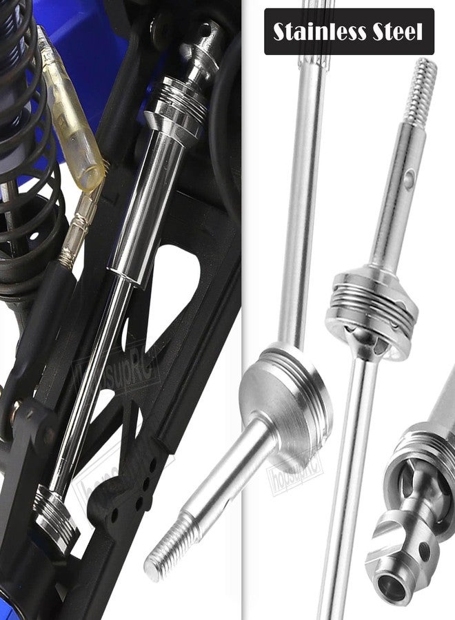 hopsupRC Upgrades for 1/10 Rustler/Slash/Stampede 4x4,RC Shocks&Steel Drive Shaft CVD&Adjustable Turnbuckles Camber Links&A Arm&Caster Block,Steering Blocks,Stub Axle Carriers,Wheel Hex&Hex Hub,Blue - Image 5