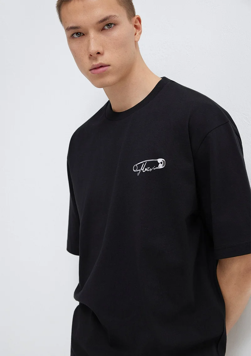 مافي Mavi Printed Black T-Shirt
