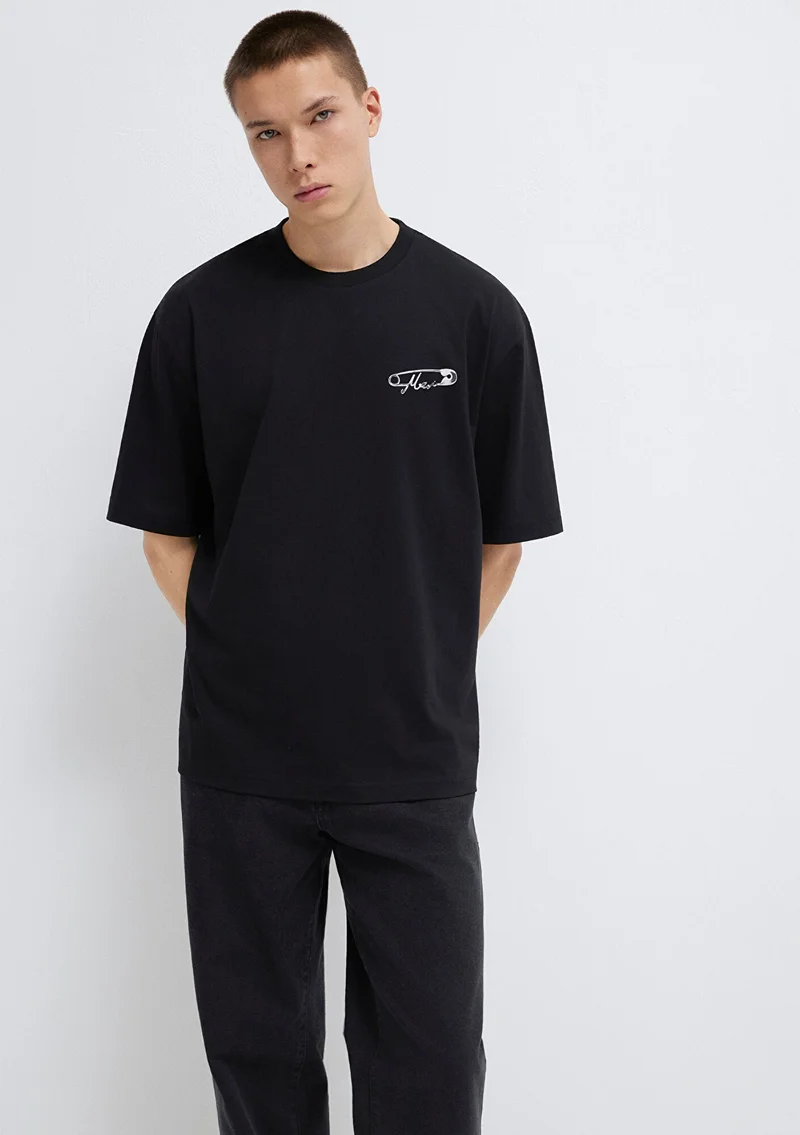 مافي Mavi Printed Black T-Shirt