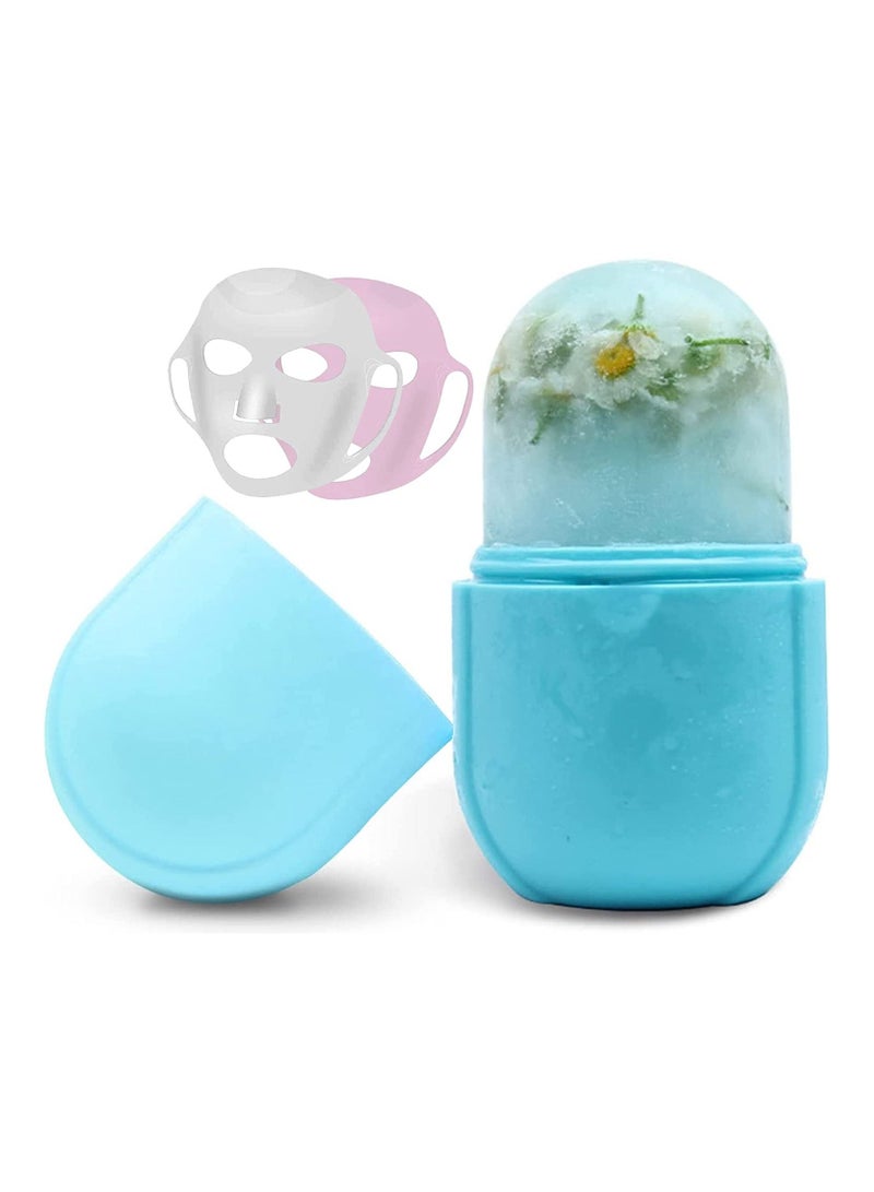 ORiTi 1PC set Ice Face Roller 2022 & Face Mask cover, Facial Beauty Ice Roller Skin Care Tools, Skin Care Products-For Face & Eyes, Remove Fine Lines, Shrink Pores, Reduce Acne, Lubricate the Skin  - Image 1