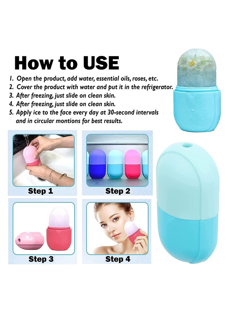 ORiTi 1PC set Ice Face Roller 2022 & Face Mask cover, Facial Beauty Ice Roller Skin Care Tools, Skin Care Products-For Face & Eyes, Remove Fine Lines, Shrink Pores, Reduce Acne, Lubricate the Skin  - Image 2