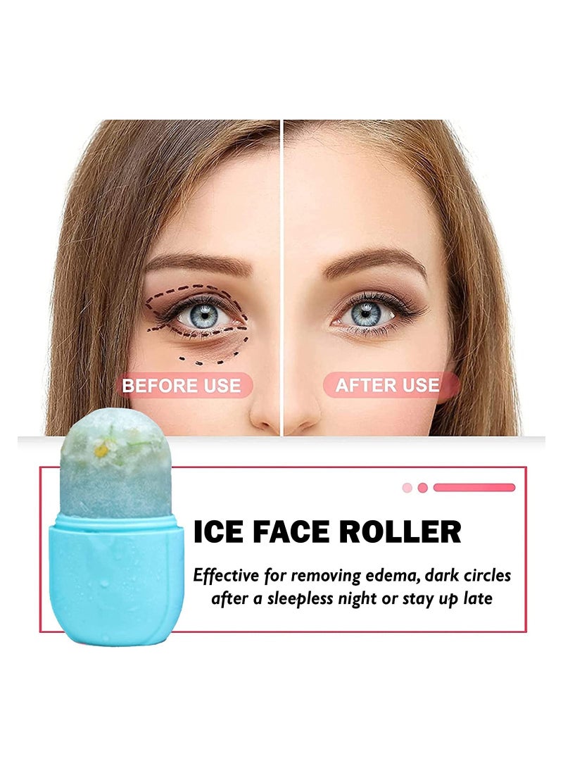 ORiTi 1PC set Ice Face Roller 2022 & Face Mask cover, Facial Beauty Ice Roller Skin Care Tools, Skin Care Products-For Face & Eyes, Remove Fine Lines, Shrink Pores, Reduce Acne, Lubricate the Skin  - Image 4