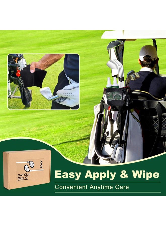 ZOXY Golf Club Polishing Kit, Clean, Polish, and Restore Irons, Drivers, Putters-Golf Club Cleaning Kit with Golf Club Polish, Golf Club Cleaner, Golf Grip Solvent - Image 5