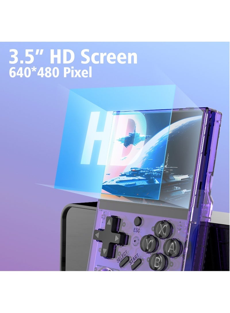 RS35 plus Handheld Game Console – 3.5" IPS Screen Linux EmuELEC System Retro Game Player with 20000+ Classic Games 64G TF Card (Black) - Image 4