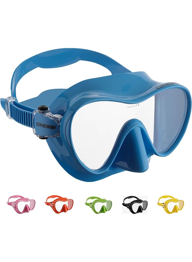 Cressi F1 Frameless Mask F1 or Combo Set Frameless Mask + Snorkel Dry for Diving and Snorkelling One Size Unisex - Image 1