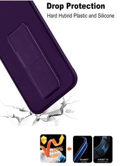 Wtech Realme 13 Pro / Realme 13 Pro+ / Realme 13 Pro Plus 5G 2024 Hand Grip Foldable Magnetic Kickstand Wrist Strap Finger Grip with Built-in Iron Case Cover - Eggplant Purple  - Image 5