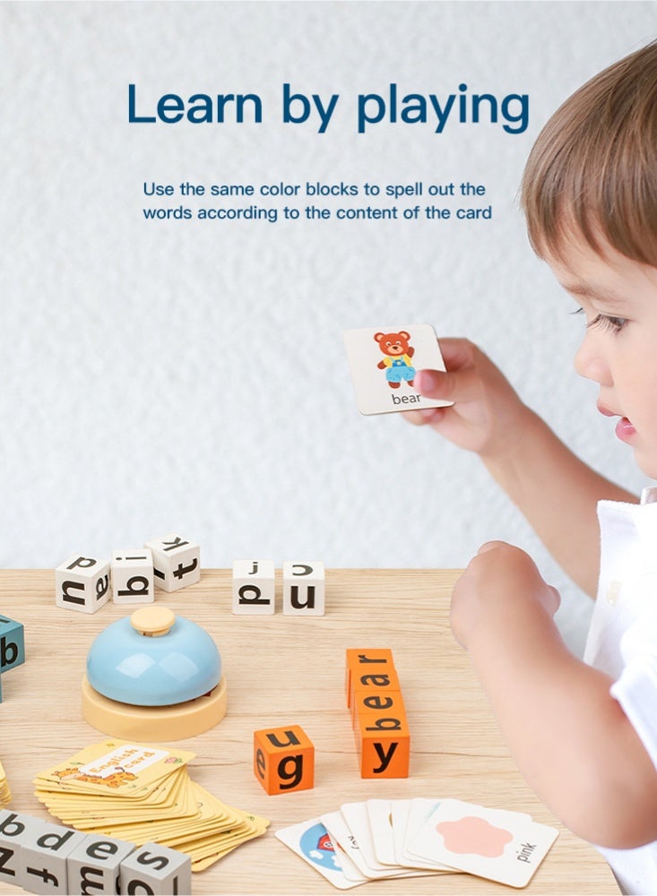 English spelling words cube parent-child interaction desktop games baby puzzle toys，English teaching aids Learning letters - Image 5