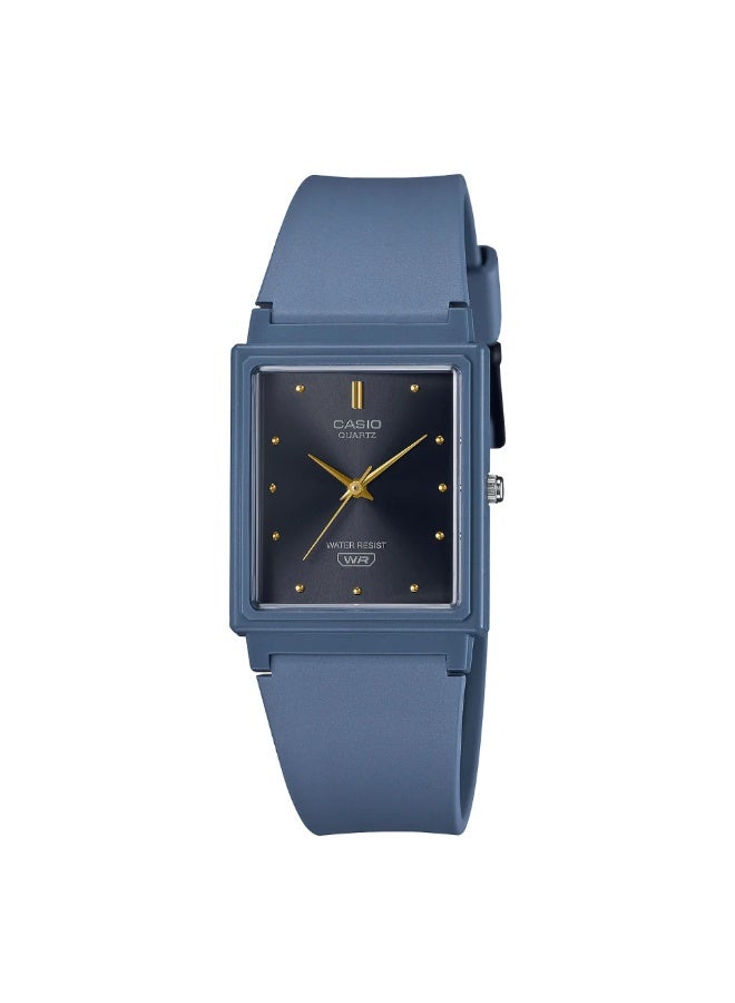 كاسيو ساعة كاسيو للرجال - MQ-38UC-2A2DF، مينا أسود، سوار أزرق - Image 1