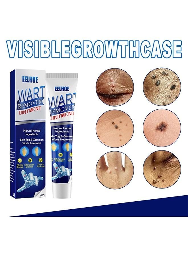 EELHOE Wart Removal Ointment Natural Herbal Wart Remover Treatment Skin Repair Cream Against Moles Warts Use On Any Parts Of Body 20g  - Image 2