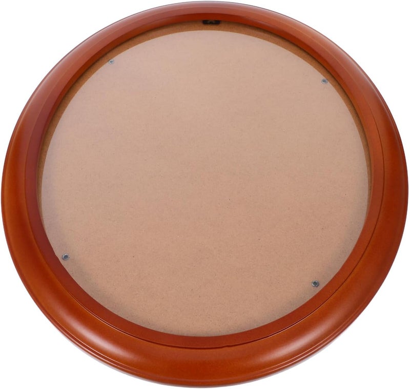 Oval Wooden Picture Frame 12-Inch Wall Hanging Decorative Photo Holder Vintage Coffee Color for Bedroom and Living Room - Image 1