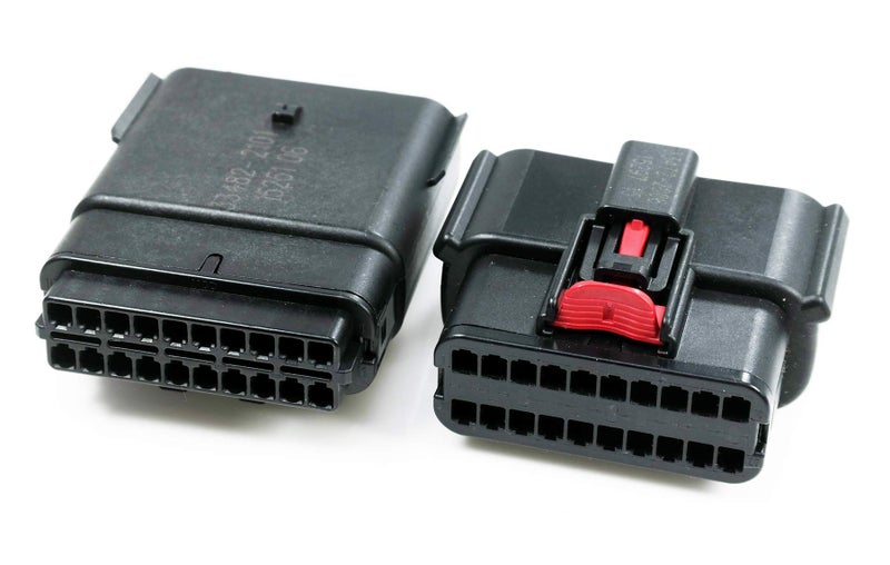 Molex 20 Pin Wire Connector, Harley BLACK Waterproof, Sealed Kit, MX150 w/CPA - Image 5