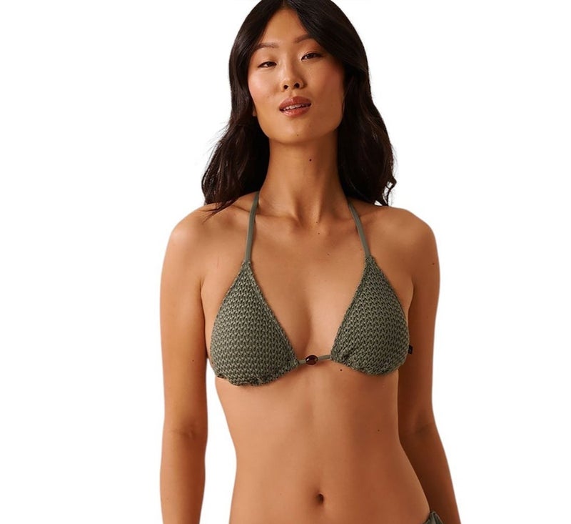 La Vie en Rose EARTHY Crochet Triangle Bikini Top - Image 2