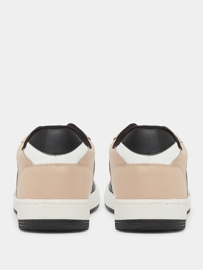Styli Styli Color Block Low Top Lace-Up Court Sneakers