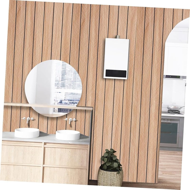 لوح حائط سميك ذاتي اللصق بقشرة خشبية قابلة للتقشير لتزيين الديكور الداخلي للمعيشة والمكاتب - Image 5