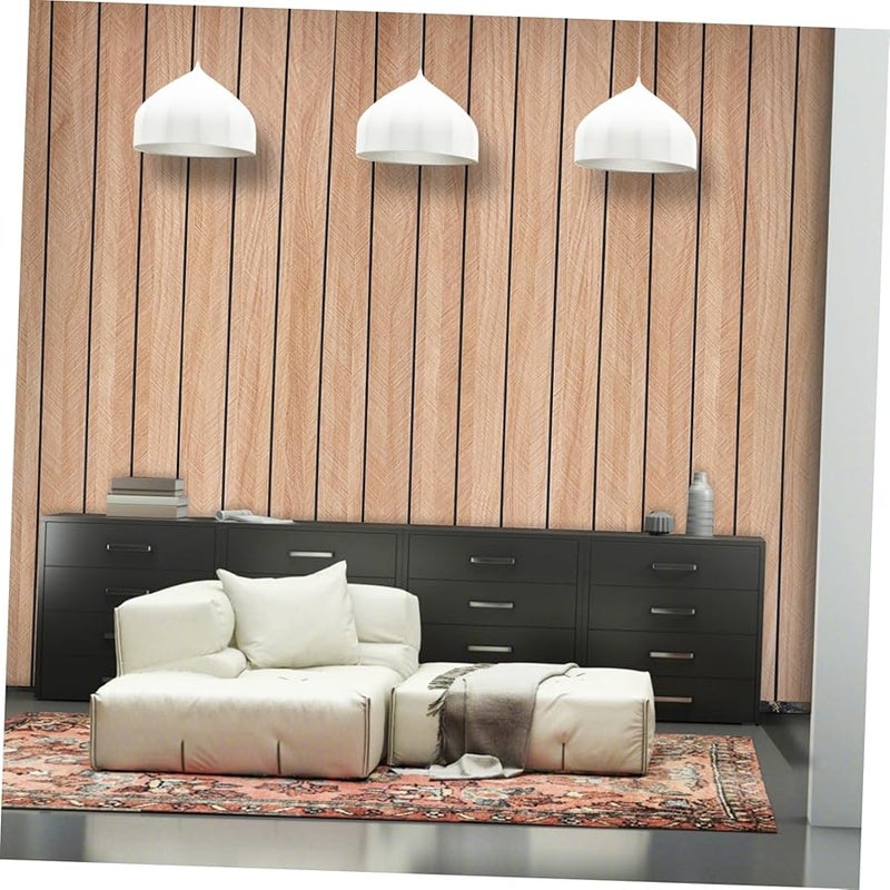 لوح حائط سميك ذاتي اللصق بقشرة خشبية قابلة للتقشير لتزيين الديكور الداخلي للمعيشة والمكاتب - Image 4