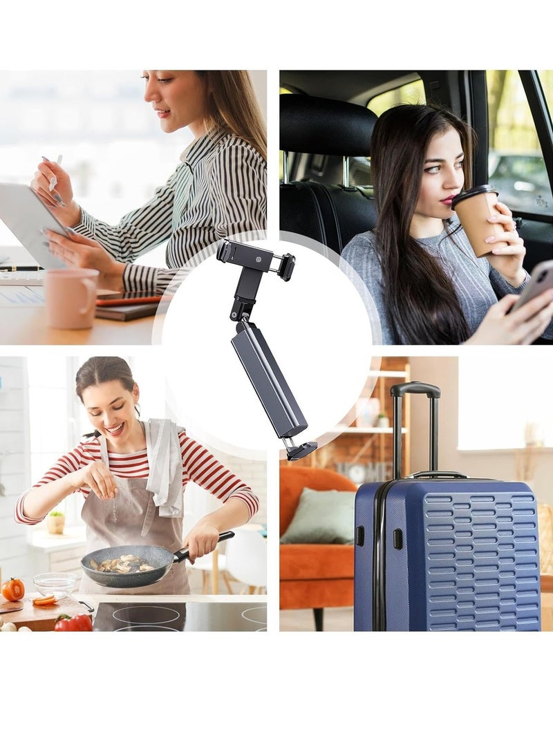 ELTRAZONE Airplane Phone Mount – 360° Rotating Foldable Pocket-Sized Stand for Travel, Universal Fit for iPhone, Samsung & More, Perfect for Airplane Seats, Car Back Seats, and Tray Tables - Image 3