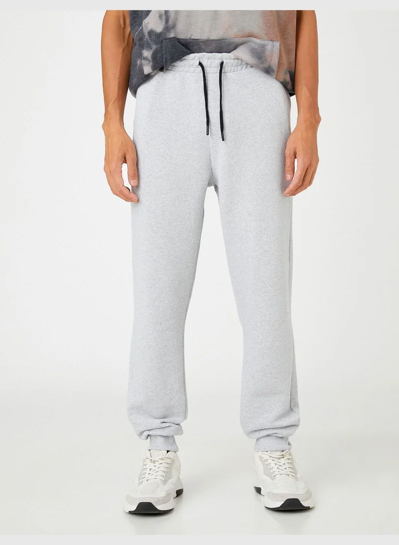 KOTON Basic Jogger Sweatpants Drawstring Pocket Detailed