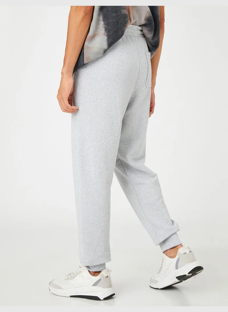 KOTON Basic Jogger Sweatpants Drawstring Pocket Detailed