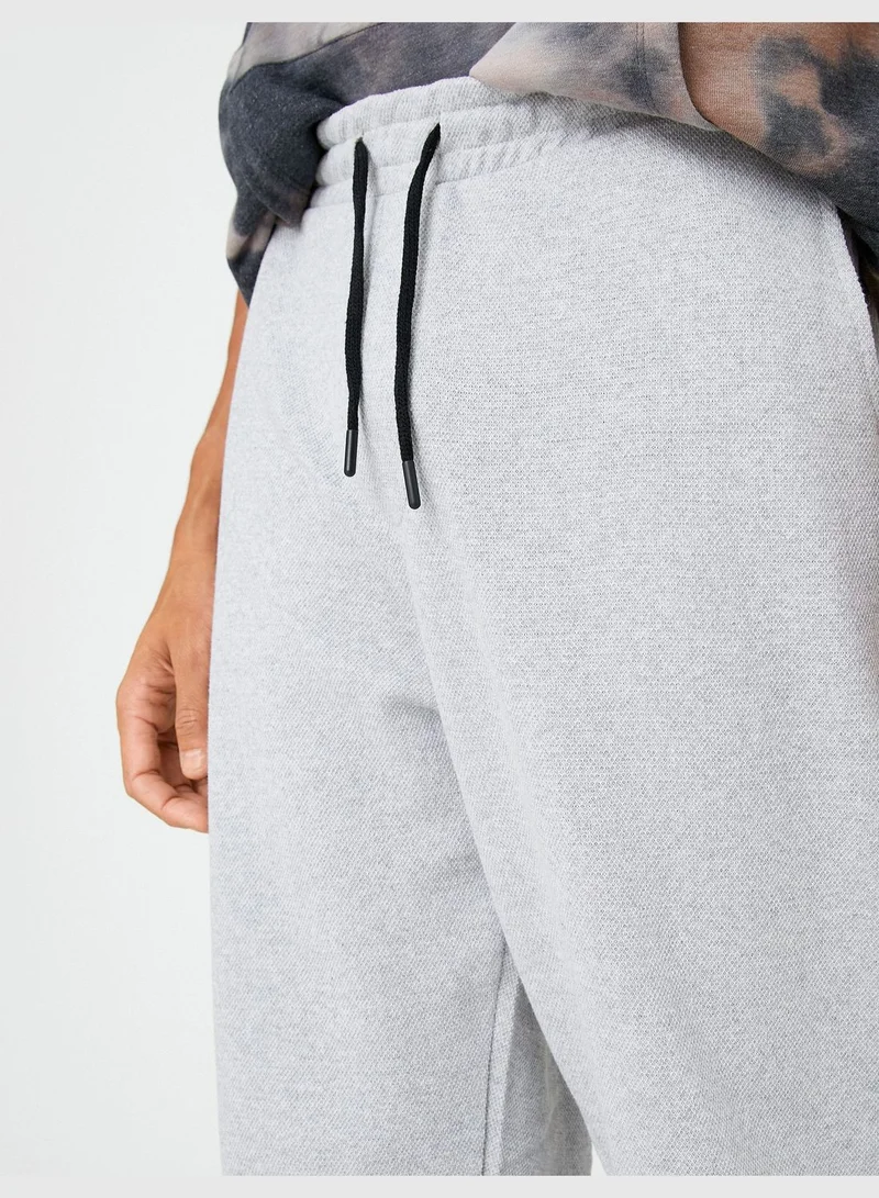 KOTON Basic Jogger Sweatpants Drawstring Pocket Detailed