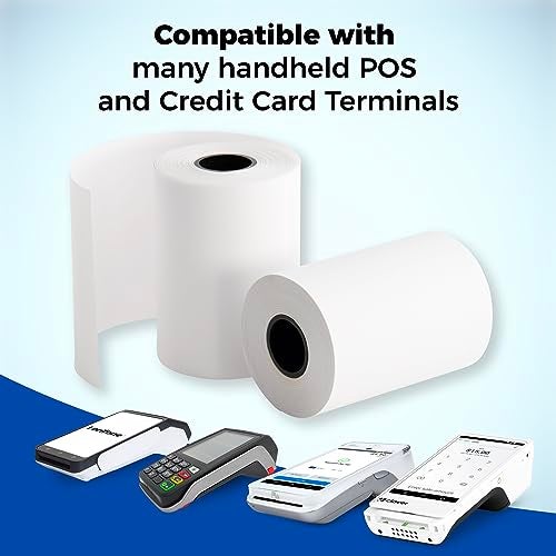 ReceiptPaperPro 2 1/4” x 65 ft Thermal Paper Receipt Rolls, fits Ingenico 3500 5000 Verifone t650 Pax a920, 50 Rolls/Case - Image 5