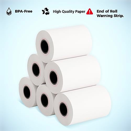 ReceiptPaperPro 2 1/4” x 65 ft Thermal Paper Receipt Rolls, fits Ingenico 3500 5000 Verifone t650 Pax a920, 50 Rolls/Case - Image 4