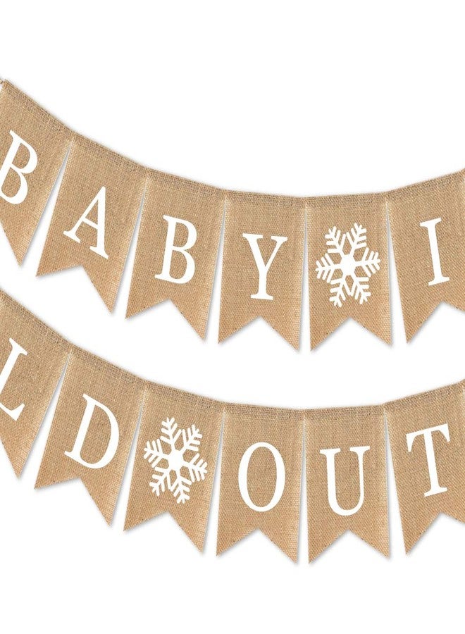 Ozekov 7-gost Burlap Baby It's Cold Outside Banner Baby Shower Party Winter Decoration Supplies - Image 4