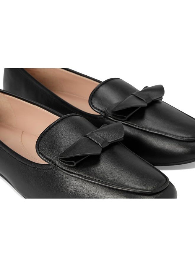 COLE HAAN أحذية لوفرز بيسون الناعمة للنساء، جلد أسود، 38.5 EU - Image 2