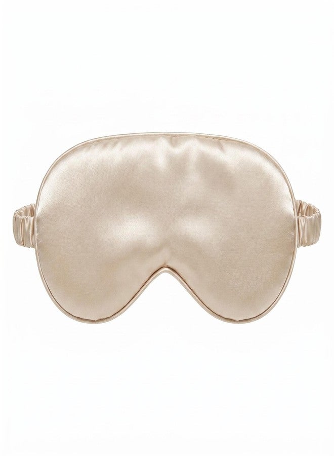 QSYW [1 Pack] QSYW Sleep Masks, Satin Eye Mask for Sleeping - Silky Eye Masks Bulk with Storage Bag & Elastic Strap,Beige - Image 2