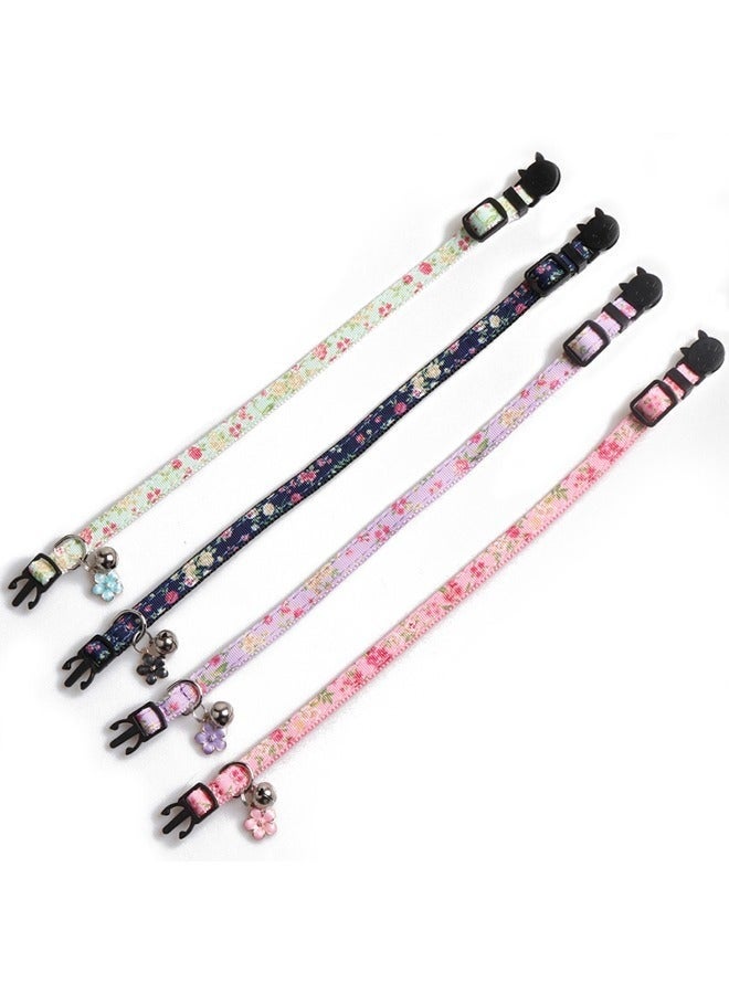 Breakaway Cat Collar with Bell, 4 Pack Safety Adjustable Cat Collars Set - Image 4