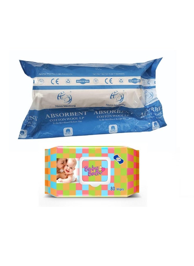 NUVO MEDSURG Cotton For Baby Care, Beauty Care And Multipurpose Uses 500 Gms (Pack Of 3)  - Image 1