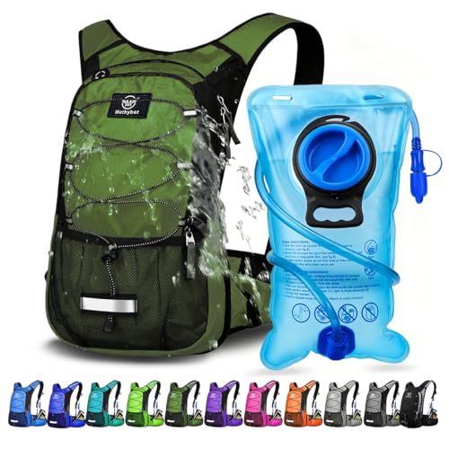 Mothybot Insulated Hydration Backpack Pack with 3L BPA Free Leak Proof Water Bladder, Large Storage Lightweight Hiking Daypack with Waist Pouches & Cooler Layer, for Running, Biking, Camping, Festival - Image 1