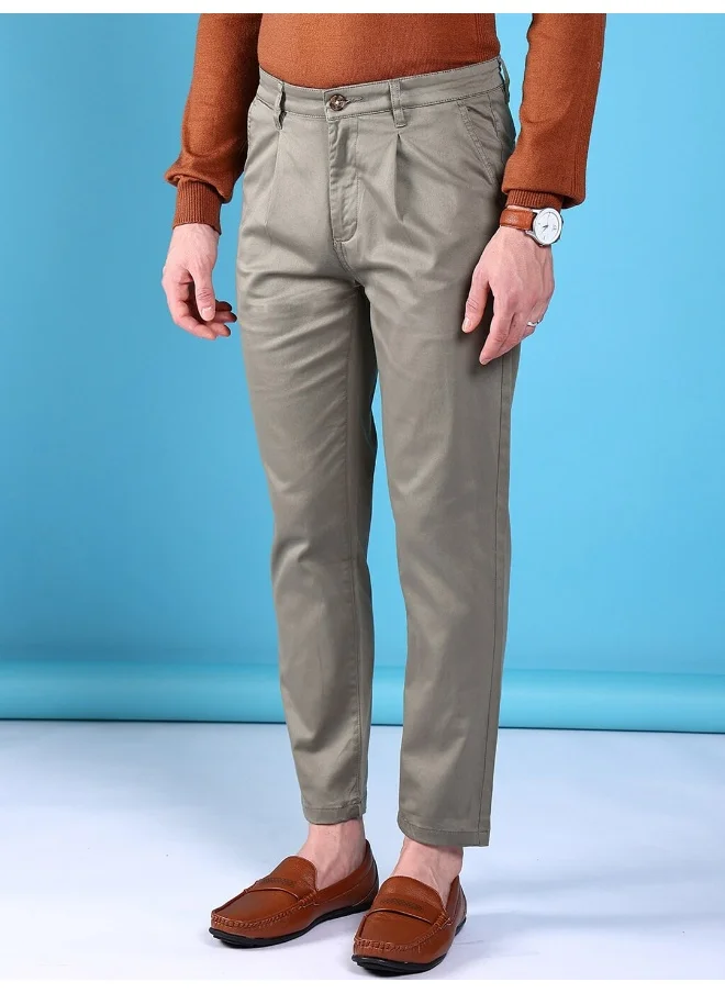 شركة المرآب الهندية Vetiver Men Slim Fit Casual Solid Regular Chinos