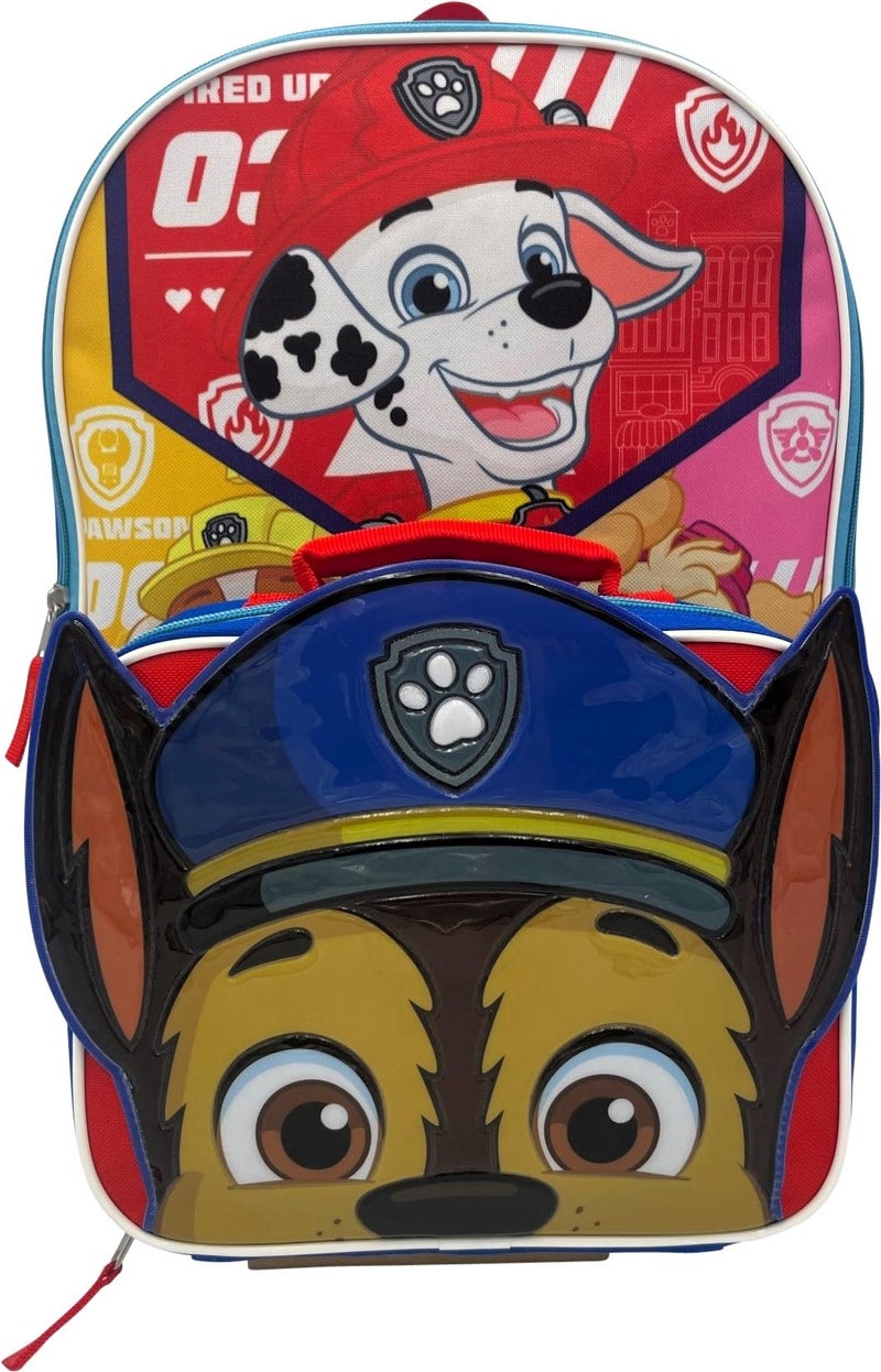 Fast Forward Fast Forward Kids Licensed POPOut 16 Backpack with Lunch Box Combo Set Paw PatrolBoy 