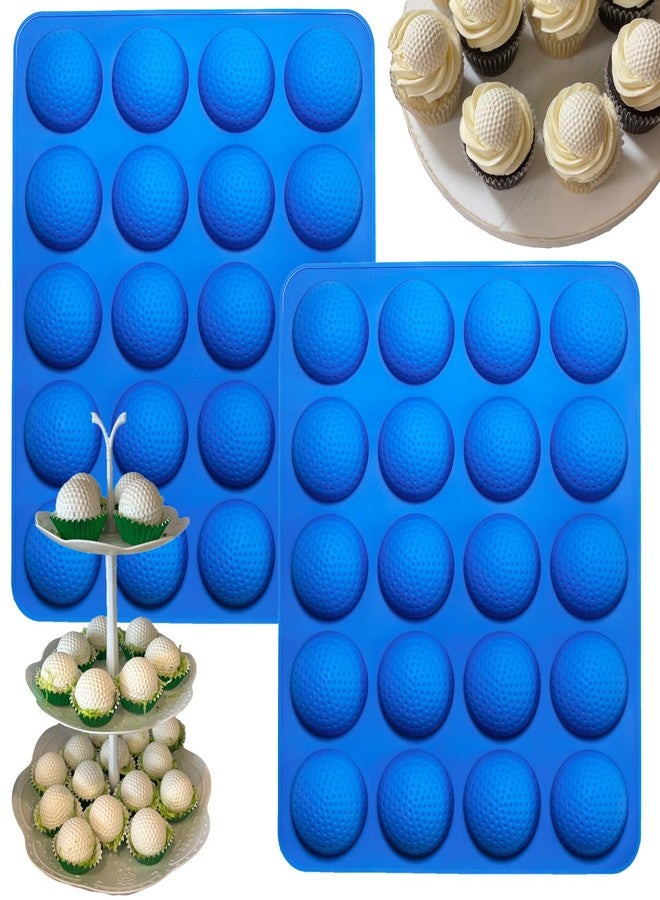 Apiocmy Golf Ball Chocolate Molds - 40-Cavity Silicone Golf Ball Cake Pop Mold for Cake Decorations, Hot Chocolate Bomb, Jelly, Pudding, Gelatin Molds - Image 1