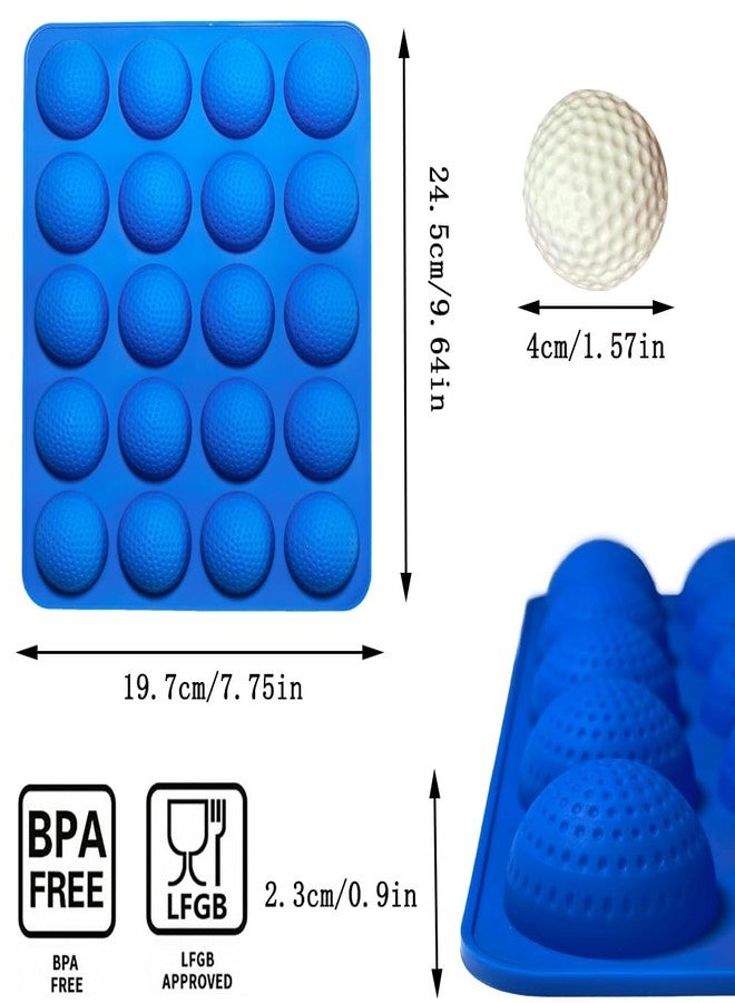 Apiocmy Golf Ball Chocolate Molds - 40-Cavity Silicone Golf Ball Cake Pop Mold for Cake Decorations, Hot Chocolate Bomb, Jelly, Pudding, Gelatin Molds - Image 2