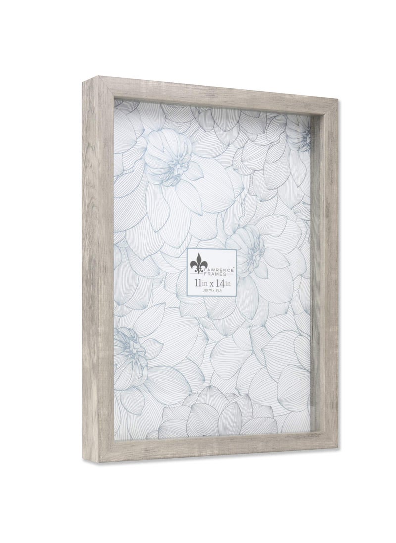 Lawrence Frames Lawrence Frames 785111 Shadow Box Frame 11x14 Natural Gray 