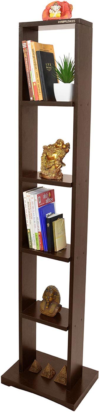 RIPPLEWUDS Evan Engineered Wood Book ShelfHome Decor Display Rack Wenge - Image 1