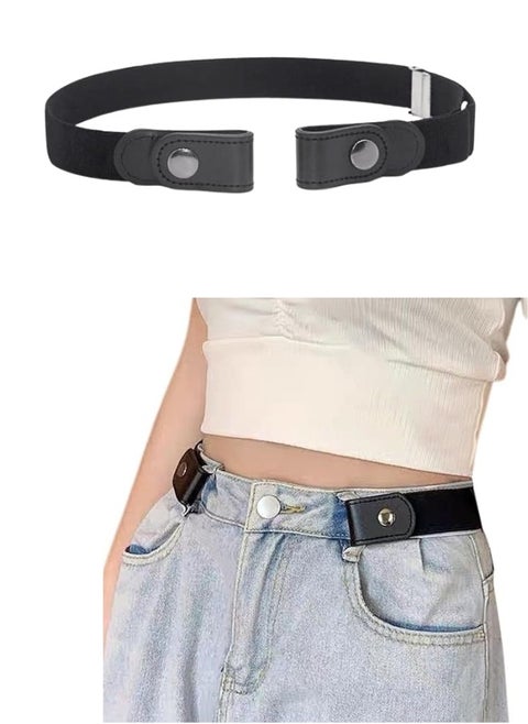 Elastic Belt Without Buckle, Comfortable Elastic Waistband for Women/Men for Jeans Multicolour