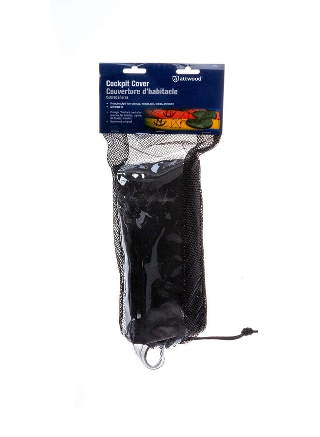 attwood 11775-5 Universal Kayak Cockpit Cover with Clips - Black Nylon, One Size - Image 5