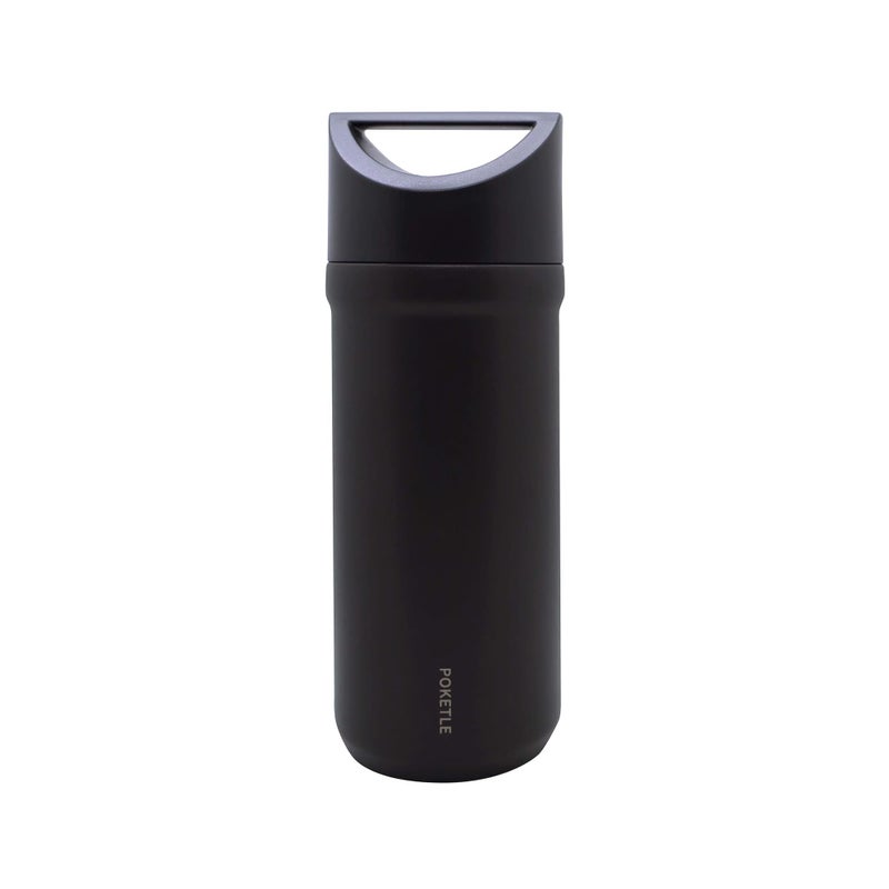 Poketle Personal Insulated Bottle 380ml Stainless Steel Tumbler Lightweight Good for Hot and Cold Drinks Charcoal Gray