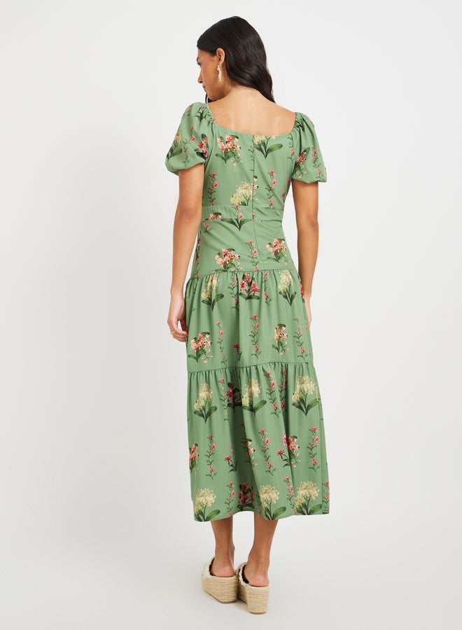 Take Two Floral Print Midi Dress - Image 5