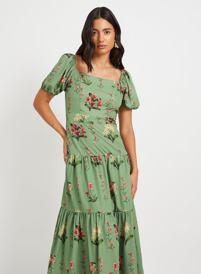 Take Two Floral Print Midi Dress - Image 3
