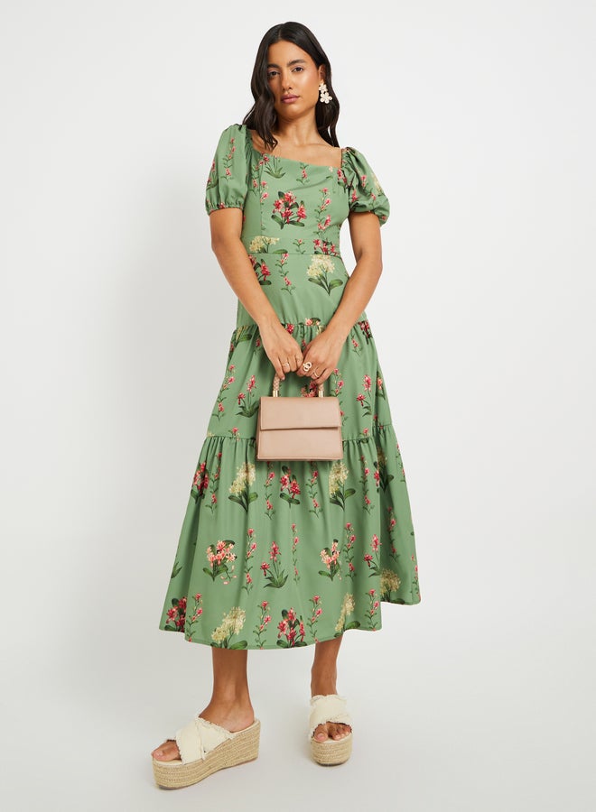 Take Two Floral Print Midi Dress - Image 1