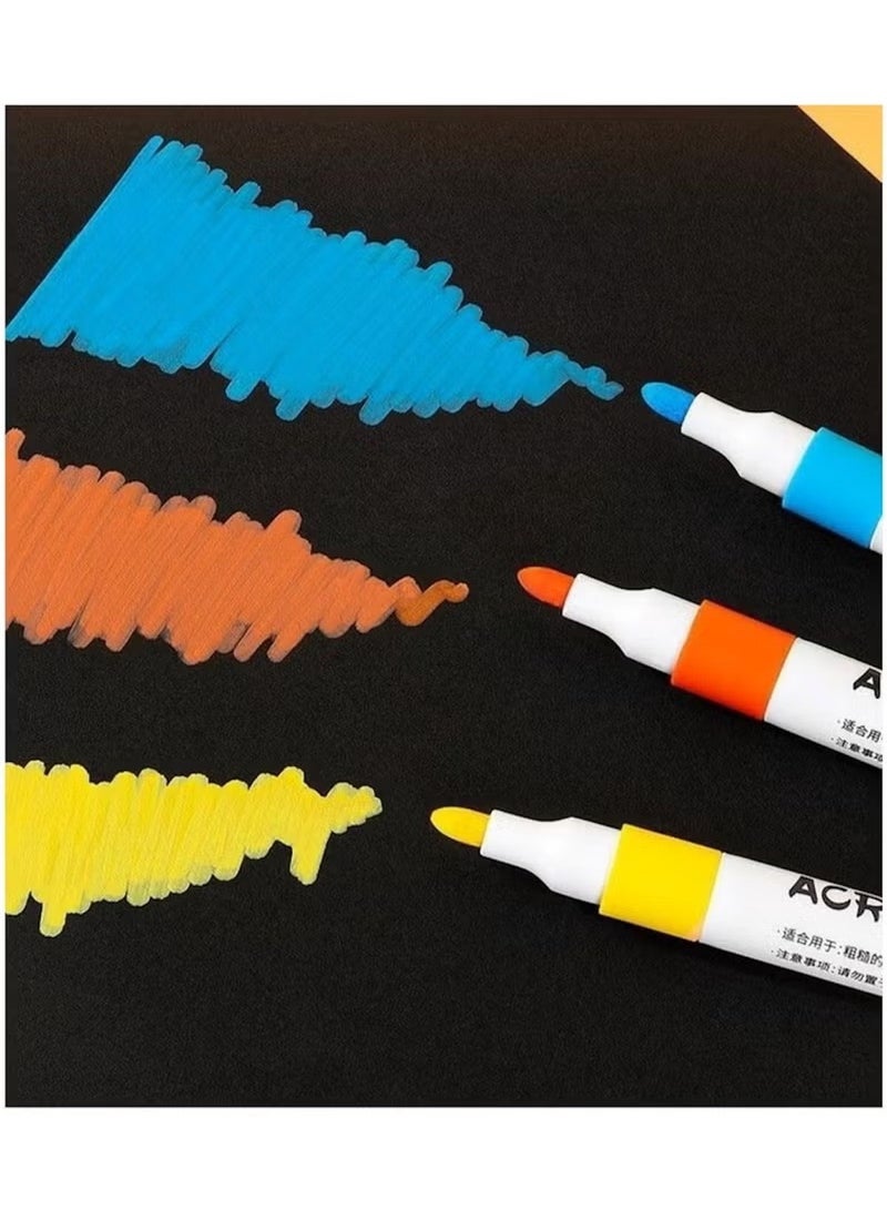 Huitich Acrylic Paint Marker Set – 48 Vibrant Colors for Art, Craft & DIY (Packing May Vary) - Image 3