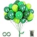 OWill 100pcs Green Balloons 12 Inches Different Shades Dark Green Emerald Green Lime Green Chrome Metallic Green Latex Balloons for Jungle Safari Party Supplies St Patricks Day Decoration - Image 3