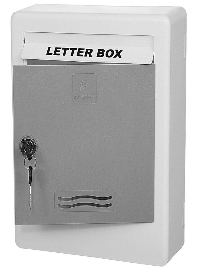 Lepose Durable Plastic Letterbox for Home, Gate, Office, Wall, Apartment, Banglow, Villas with 2 Keys in Red & White Colour (275mm X 230 mm X 95mm) - Image 2