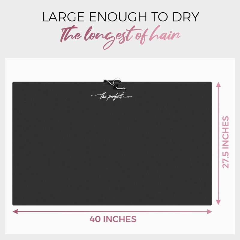 THE PERFECT HAIRCARE Microfiber Hair Towel Wrap for Women - Gift and Travel - Smooth like Silk - Curly, Wavy, Straight Hair Girls - Plopping Essential - Anti-Frizz, Fast Drying, Works Better than a T-Shirt - Image 3