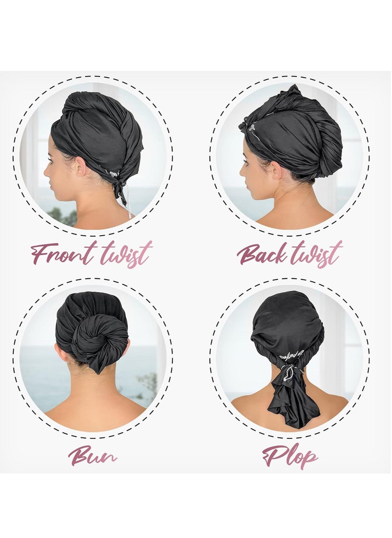 THE PERFECT HAIRCARE - Microfiber Hair Towel Wrap for Women - Gift and Travel - Smooth like Silk - Curly, Wavy, Straight Hair Girls - Plopping Essential - Anti-Frizz, Fast Drying, Works Better than a T-Shirt - Image 1