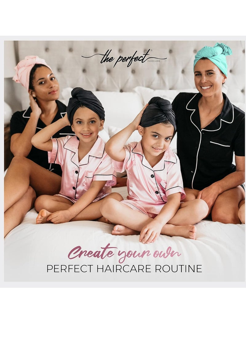 THE PERFECT HAIRCARE - Microfiber Hair Towel Wrap for Women - Gift and Travel - Smooth like Silk - Curly, Wavy, Straight Hair Girls - Plopping Essential - Anti-Frizz, Fast Drying, Works Better than a T-Shirt - Image 1