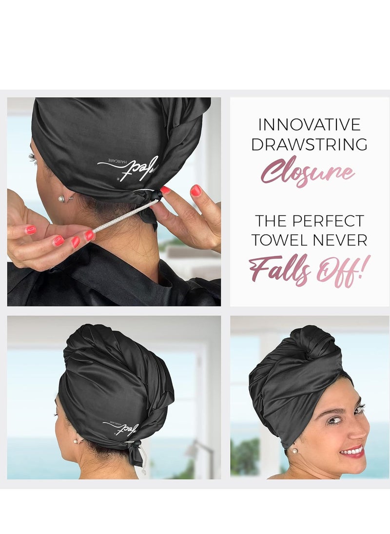 THE PERFECT HAIRCARE - Microfiber Hair Towel Wrap for Women - Gift and Travel - Smooth like Silk - Curly, Wavy, Straight Hair Girls - Plopping Essential - Anti-Frizz, Fast Drying, Works Better than a T-Shirt - Image 1